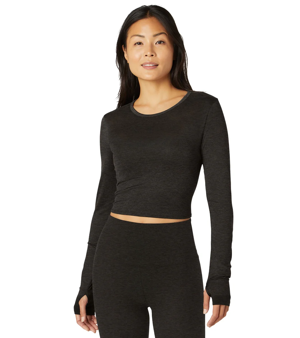 Beyond Yoga Featherweight Sunrise Cropped Pullover