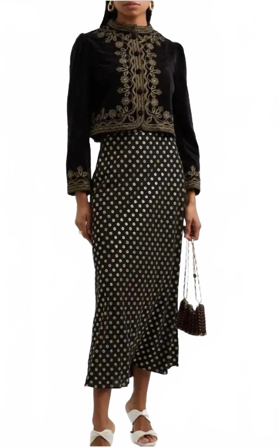 Kelly Skirt In Shibori Gold