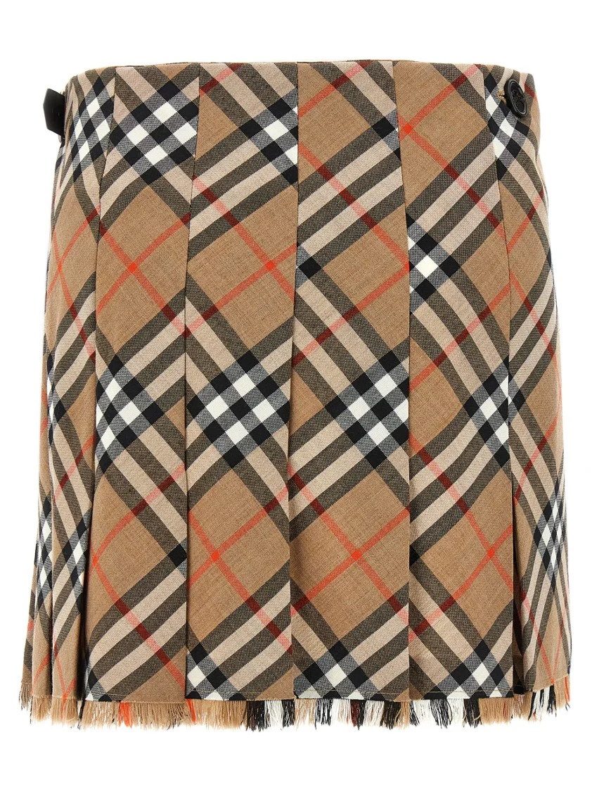 Mini Kilt Skirt With Burberry Check