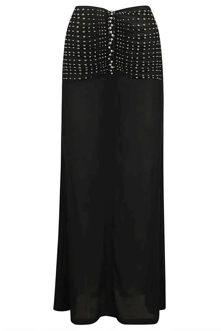 Maxi Skirt With Front Drape