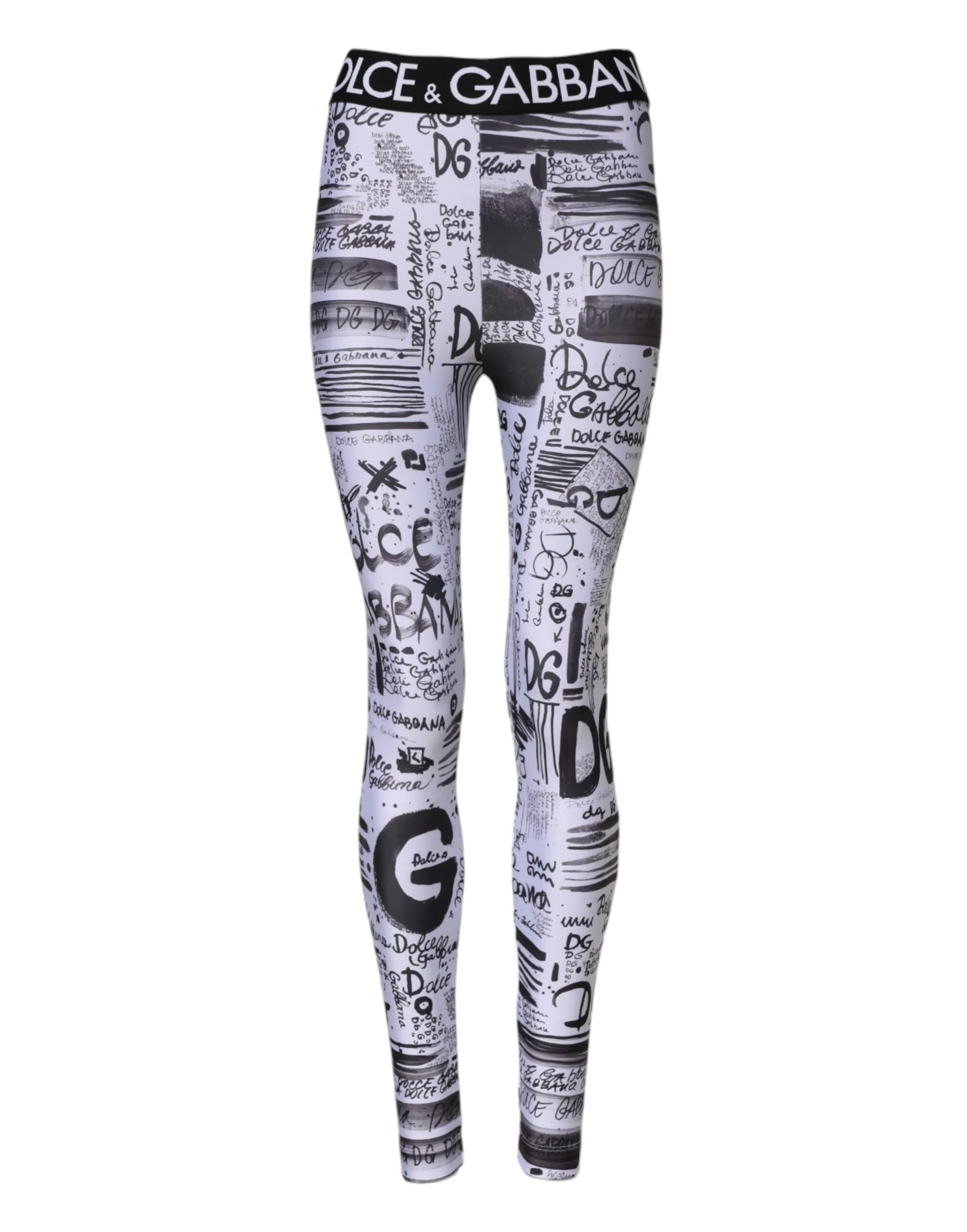 Dolce & Gabbana Graphic HighWaist Skinny Leggings Women's Pants