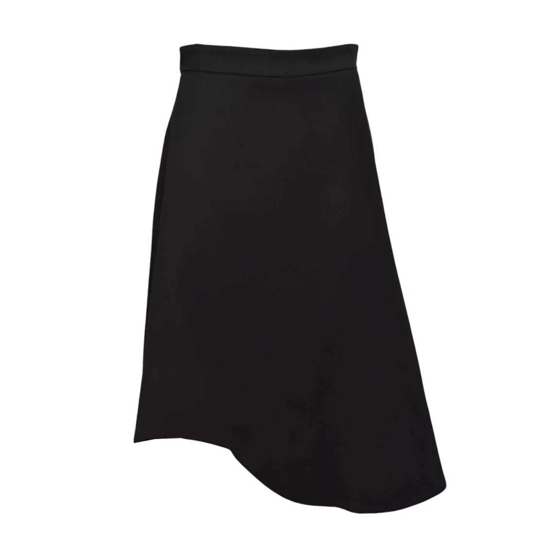 Asymmetrical Midi Skirt In Viscose Blend