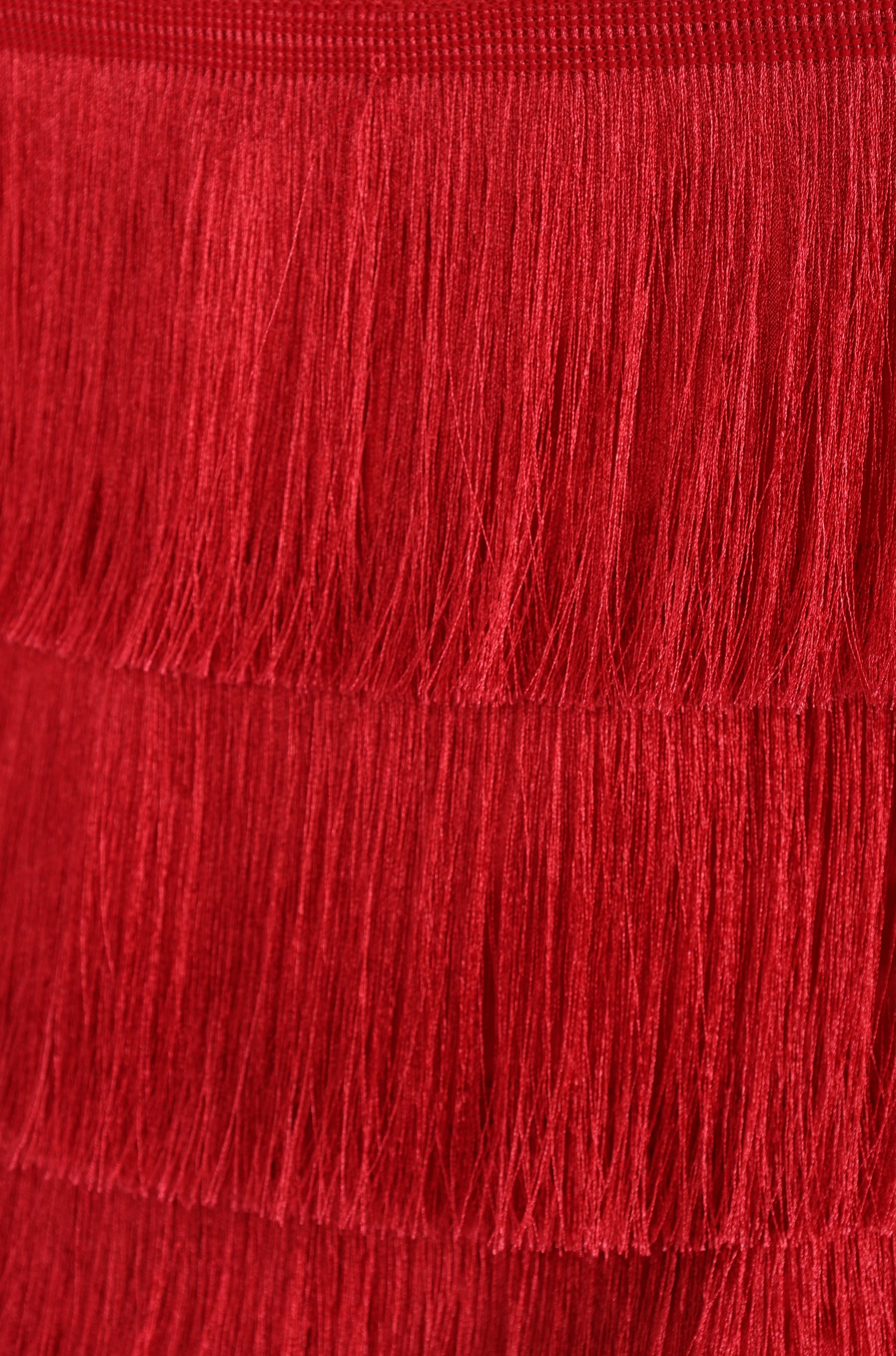 Rara Fringe Top - Red