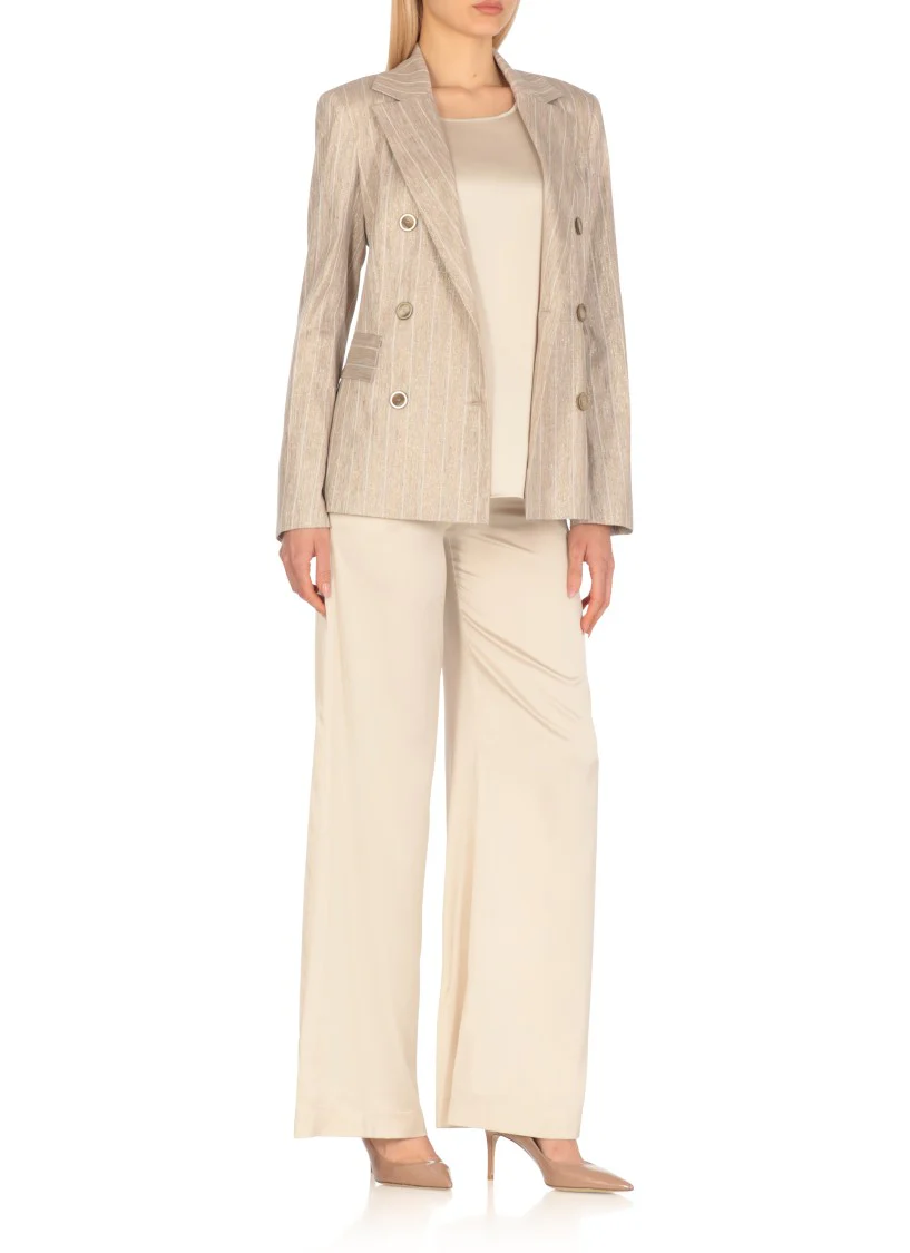 Gold Viscose Blend Blazer