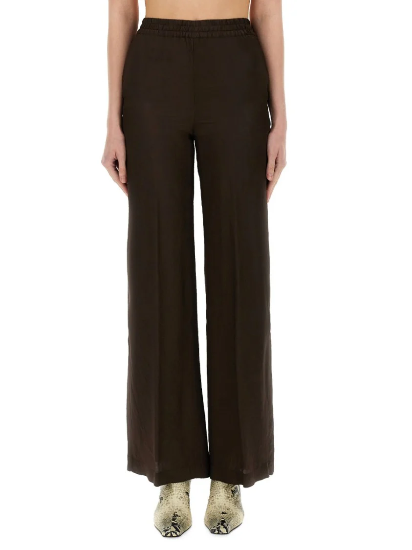 Wide-Leg Viscose Pants