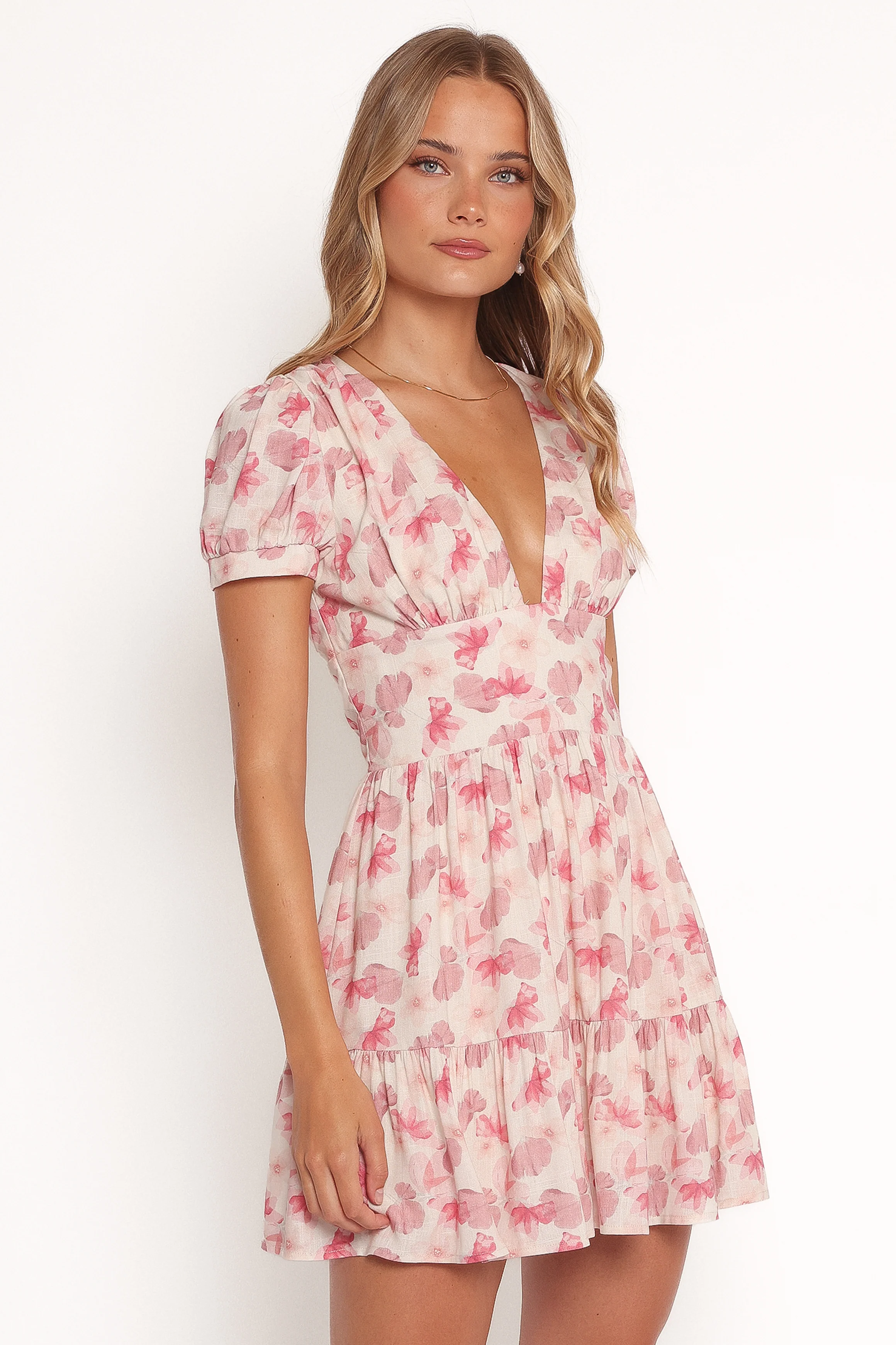 Clementine Mini Dress - Cream Floral