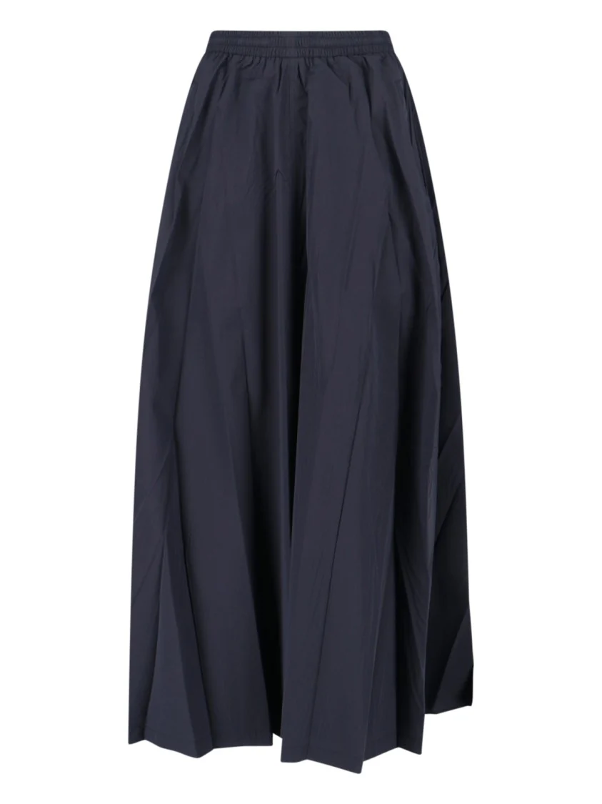 Ankle-Length Black Skirt With High Waist