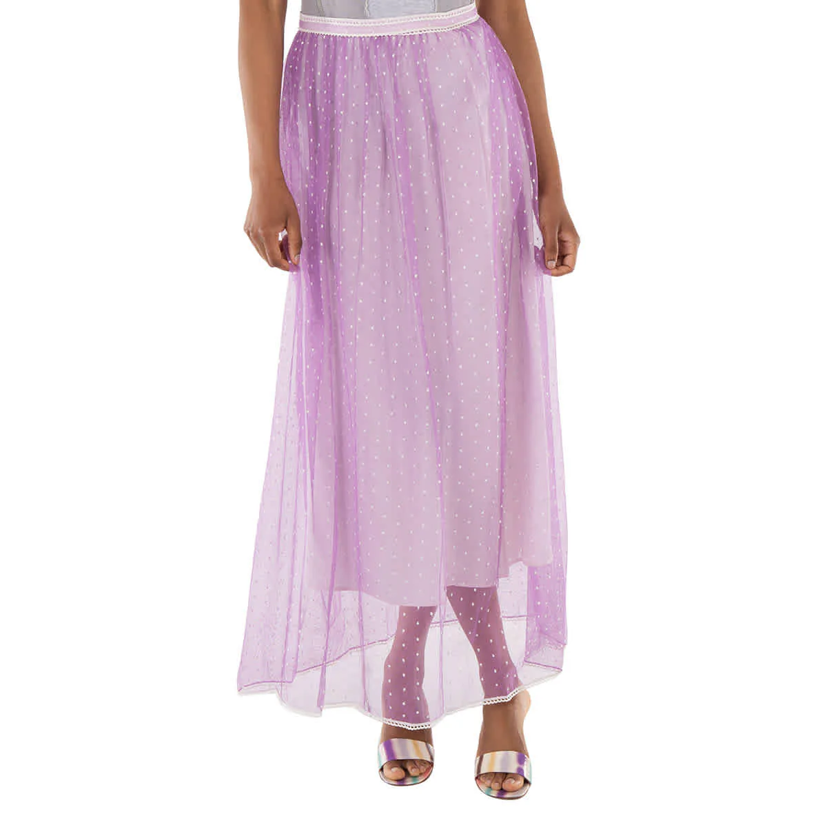 Burberry Floor-length Flocked Cotton Tulle Skirt