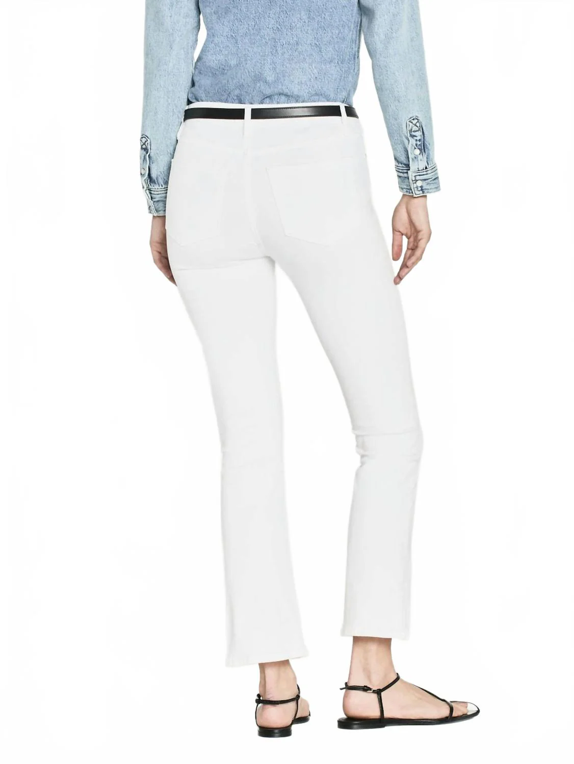 Le Crop Mini Boot Jeans In Blanc