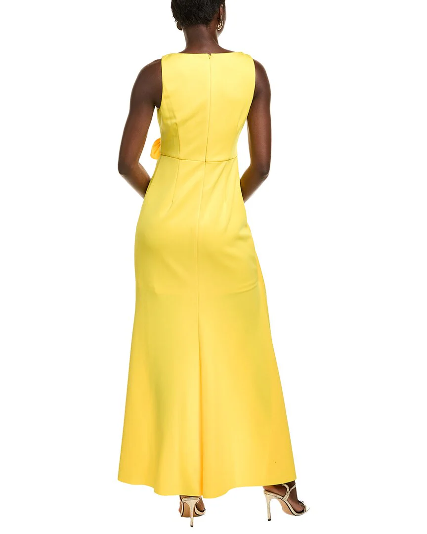 Badgley Mischka Side Drape Wrap Skirt Gown