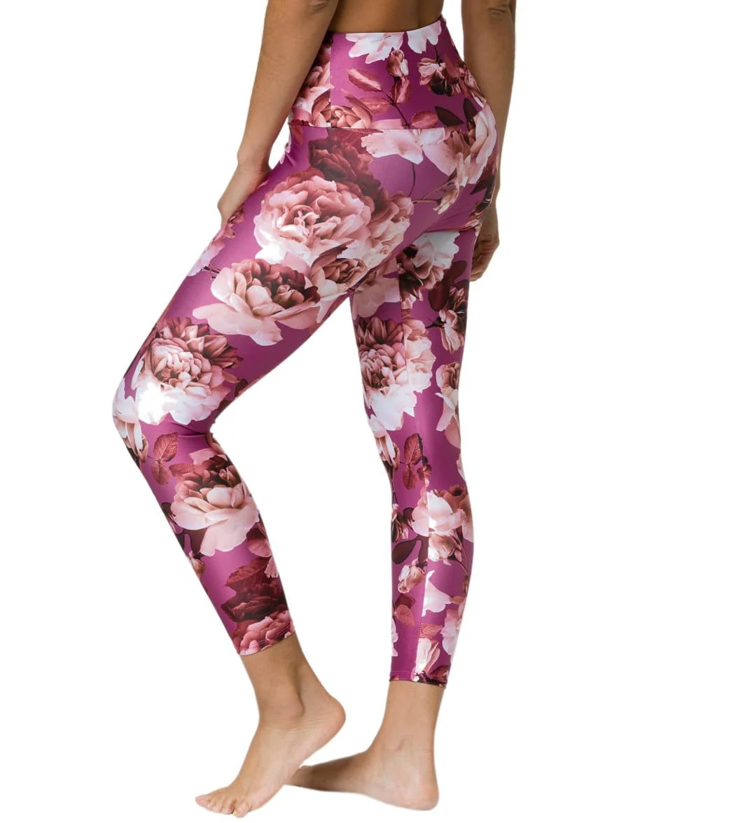 Onzie High Waisted Basic 7/8 Yoga Leggings Gardenia