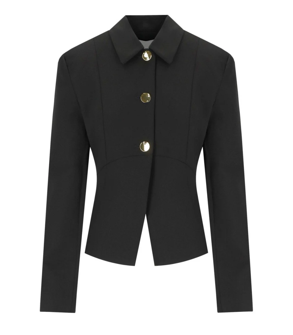 Tailored Black Twill Jacket