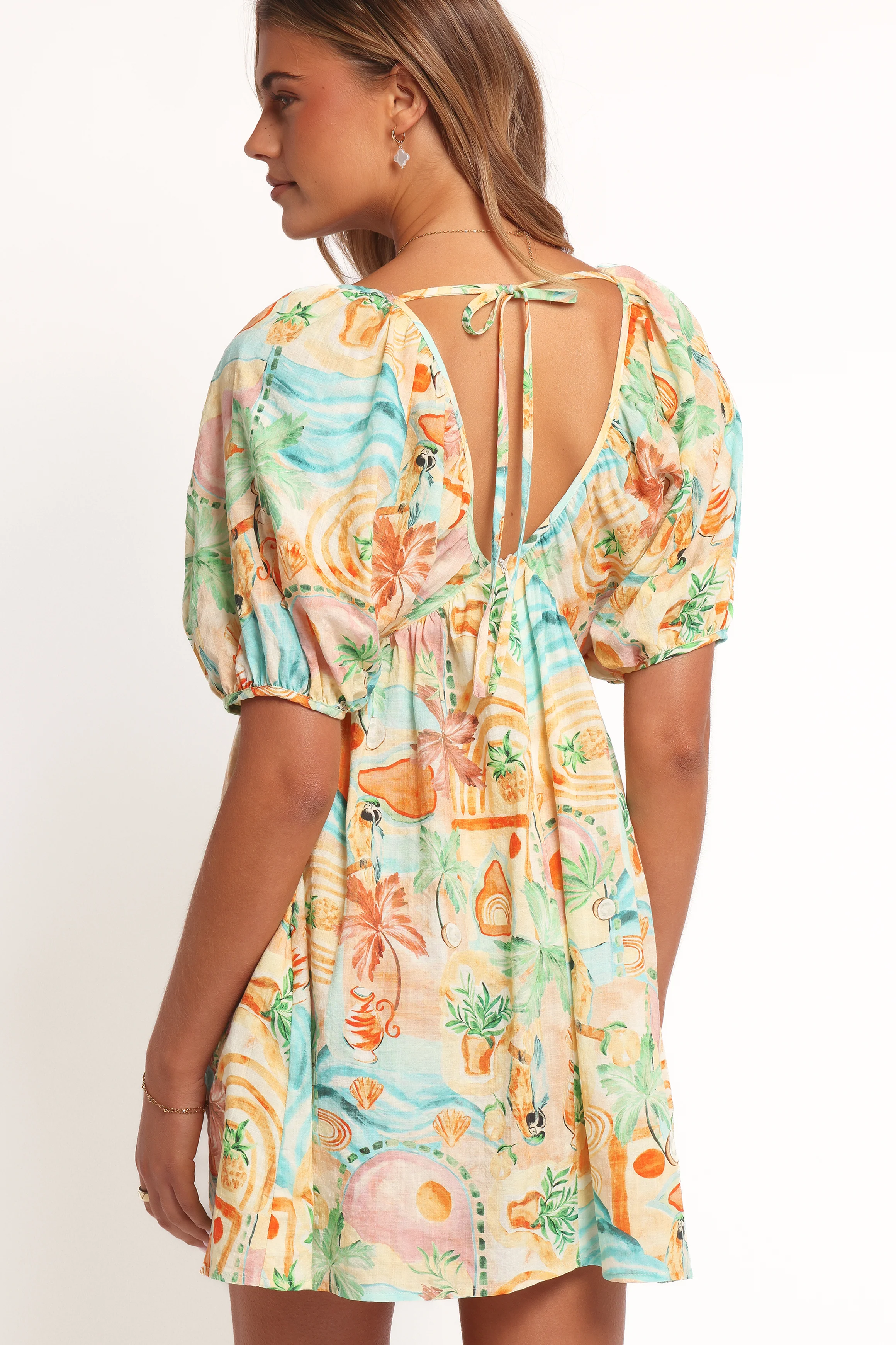 Cadhla Mini Dress - Golden Palm