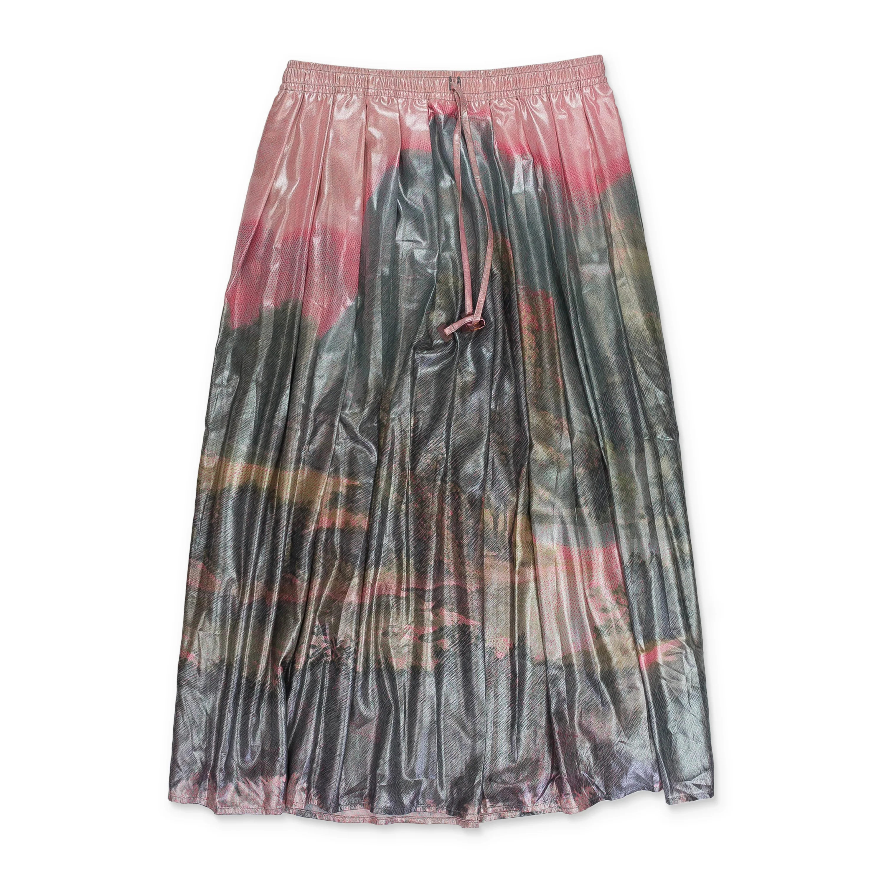SPARKLE PRINTED LUREX SILVER SKIRT