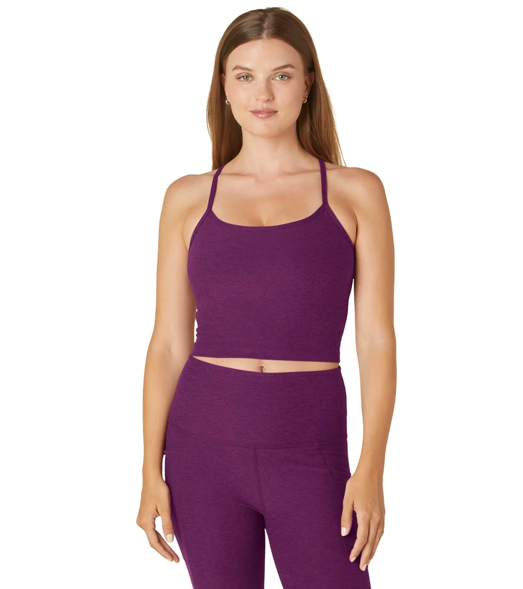 Beyond Yoga Spacedye Slim Racerback Cropped Tank Aubergine/Beet
