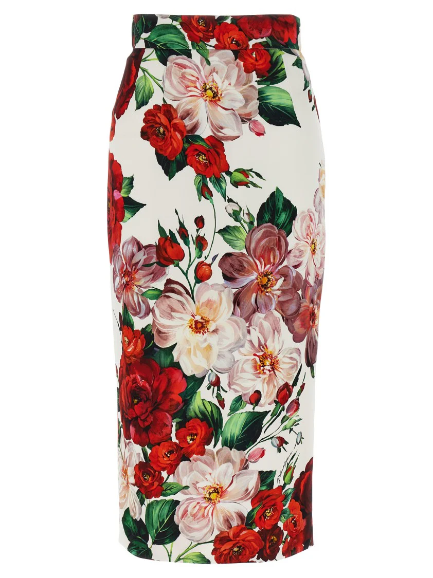 Floral Print Longuette Skirt