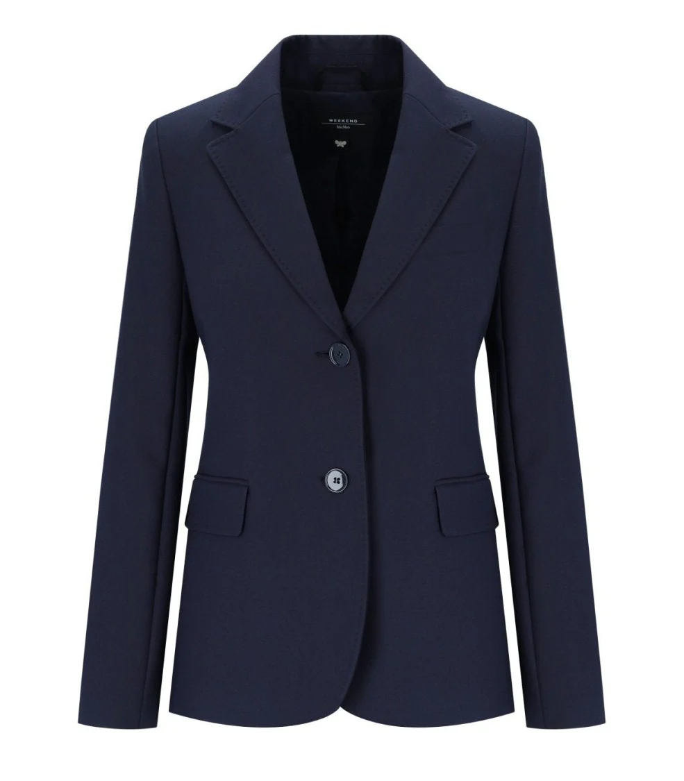 Uva Blue Single-Breasted Blazer