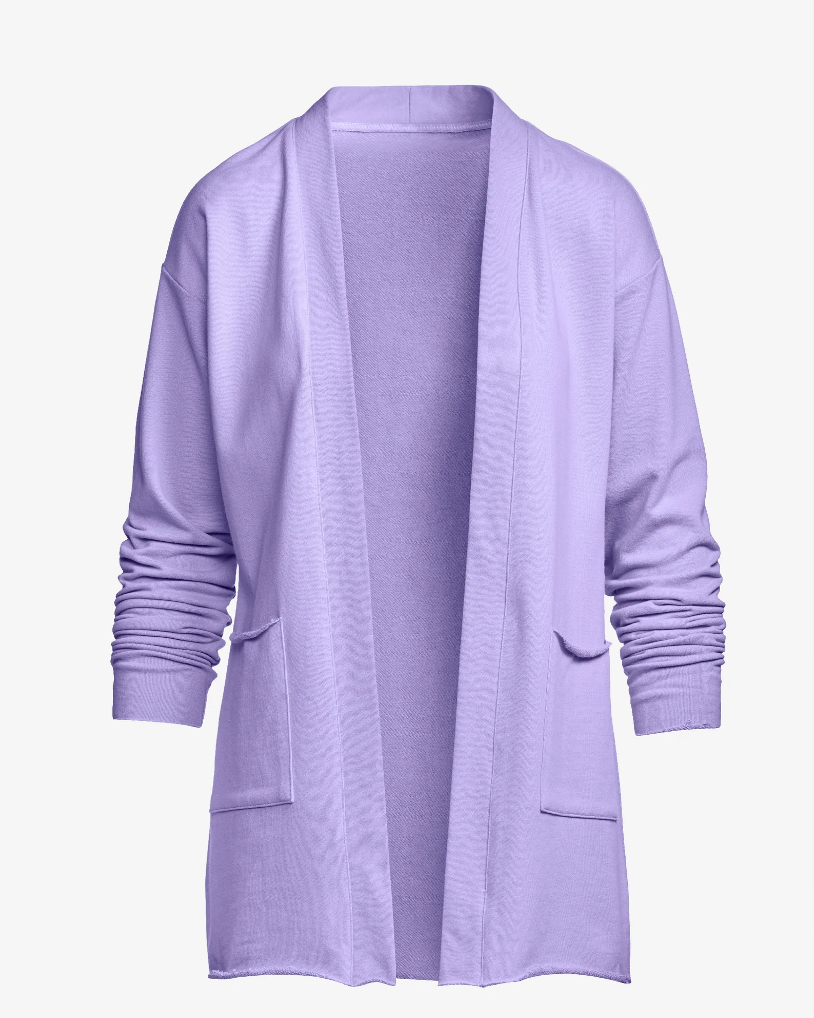 Cotton Comfort Pocket Cardigan Lavender