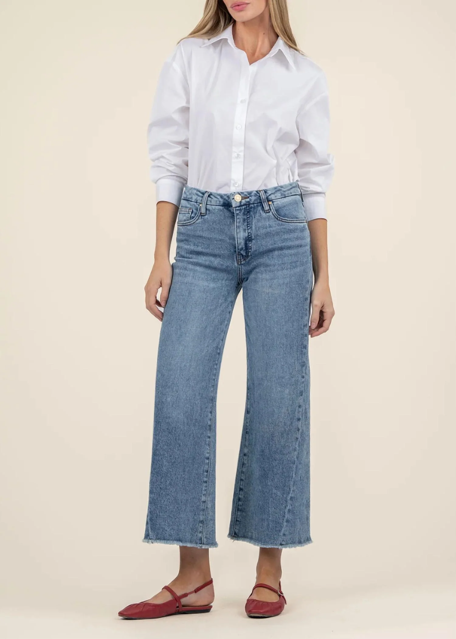 Meg High Rise Denim Pants In Defiant