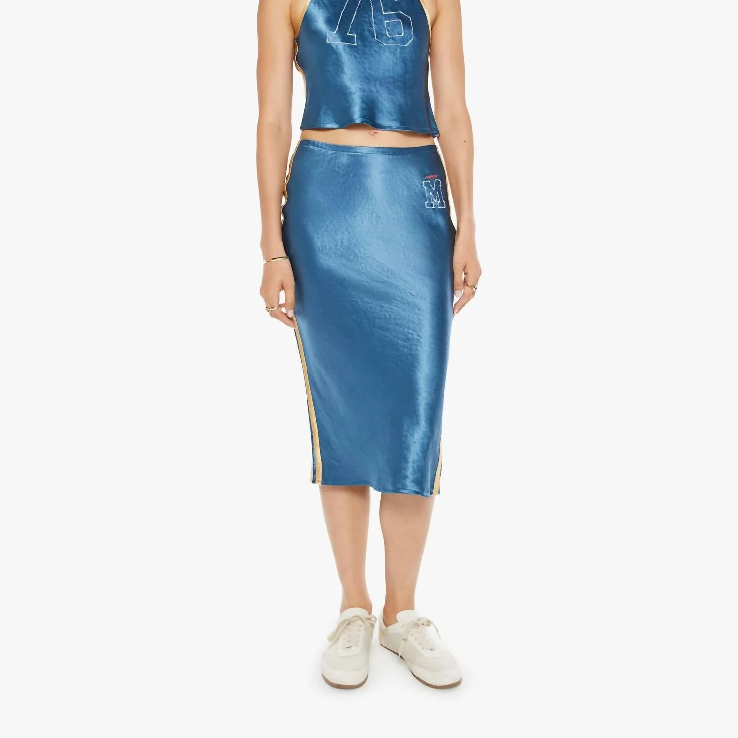 Athletic Skirt In Marine And Yellow