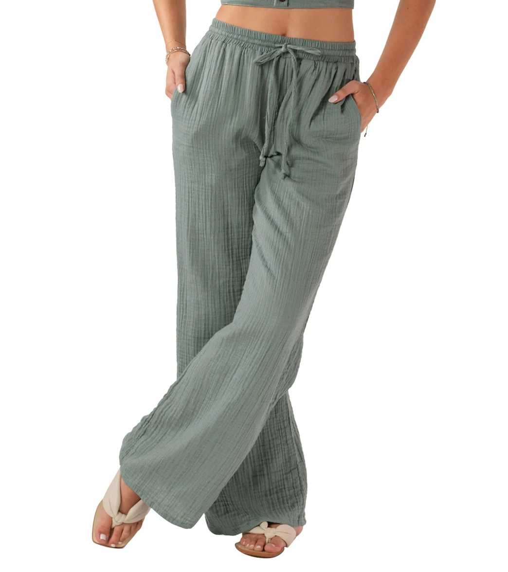 Lotus and Luna Wide Leg Cotton Pants with Pockets