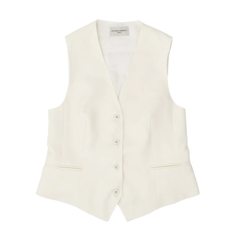 Classic Waistcoat With Fabric-Covered Buttons