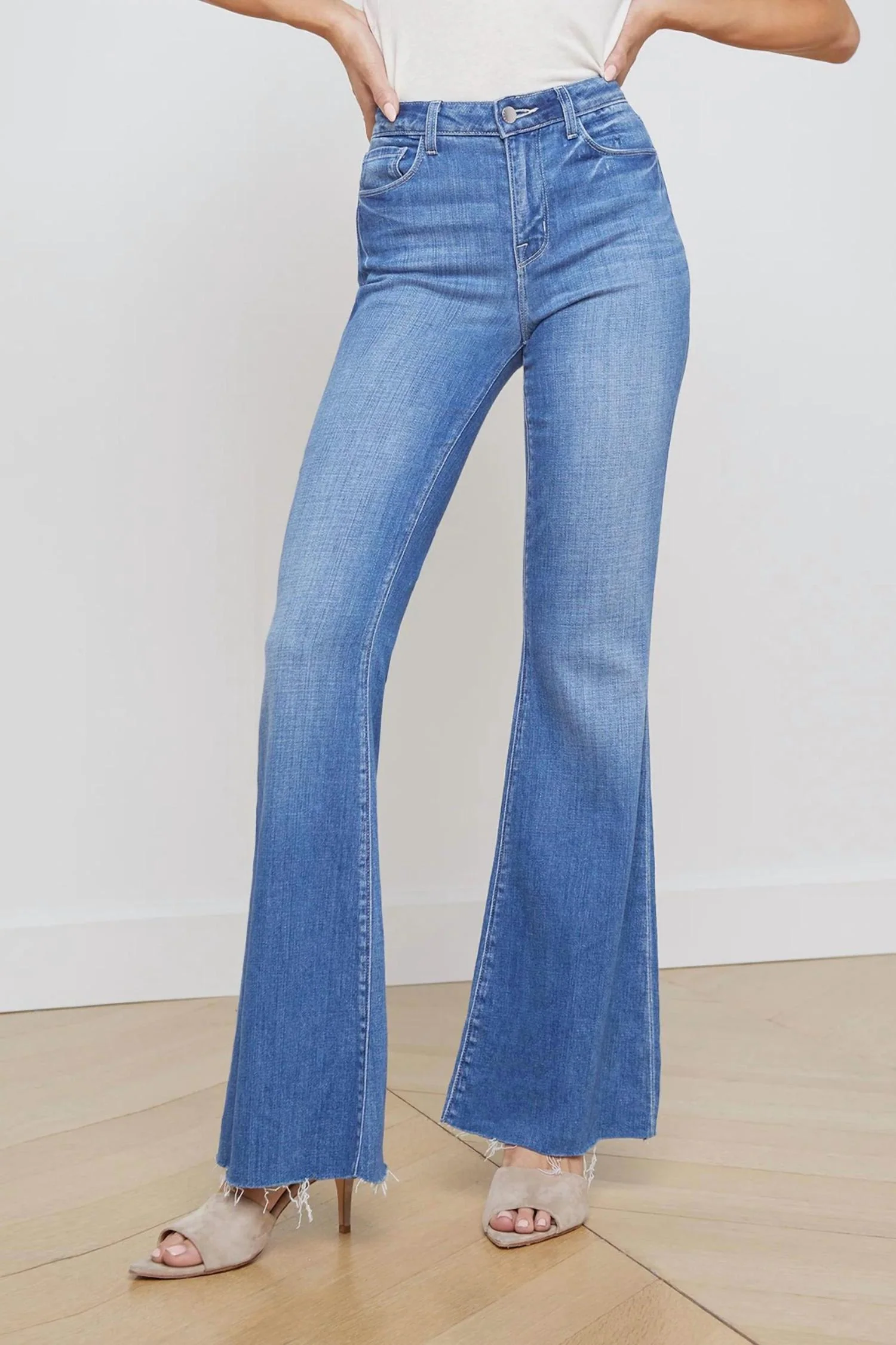 Sera High Rise Flare Jeans In Bordello