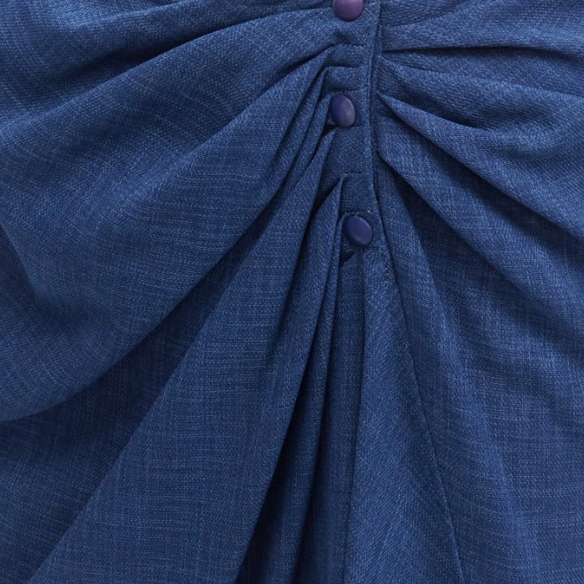 Thierry Mugler drape wrap waist button skirt