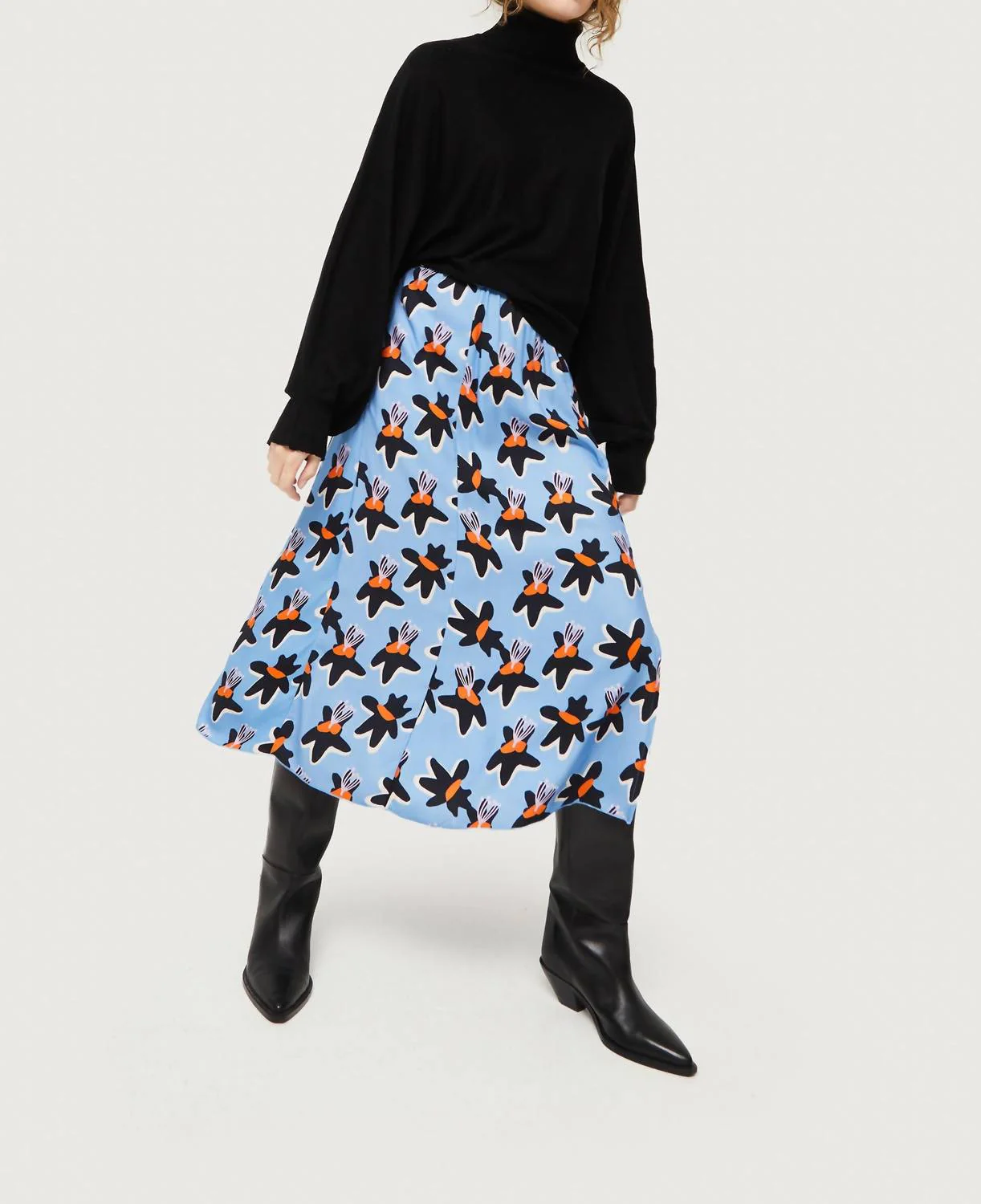 Calatea Midi Skirt In Blue