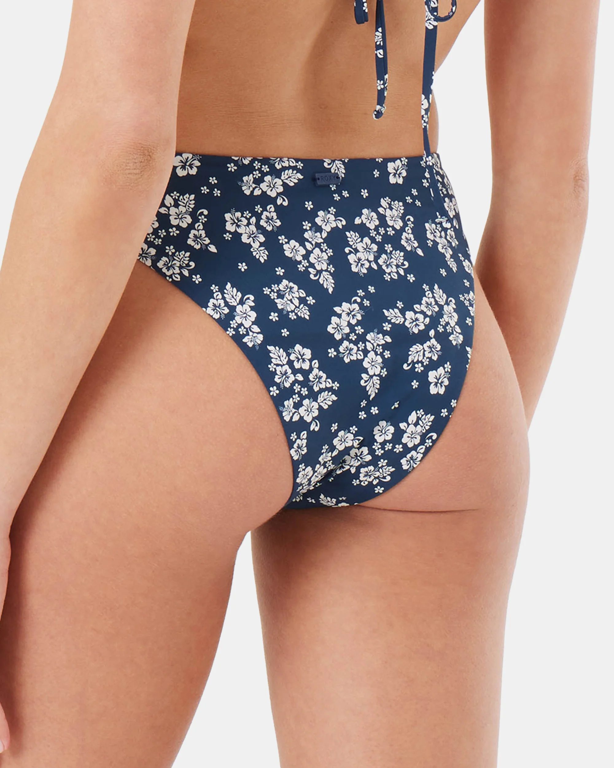 Hibiscus Haven Midrise High Leg Moderate Bikini Bottom