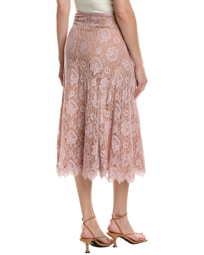 Michael Kors Collection Silk-Blend Lace Dance Skirt