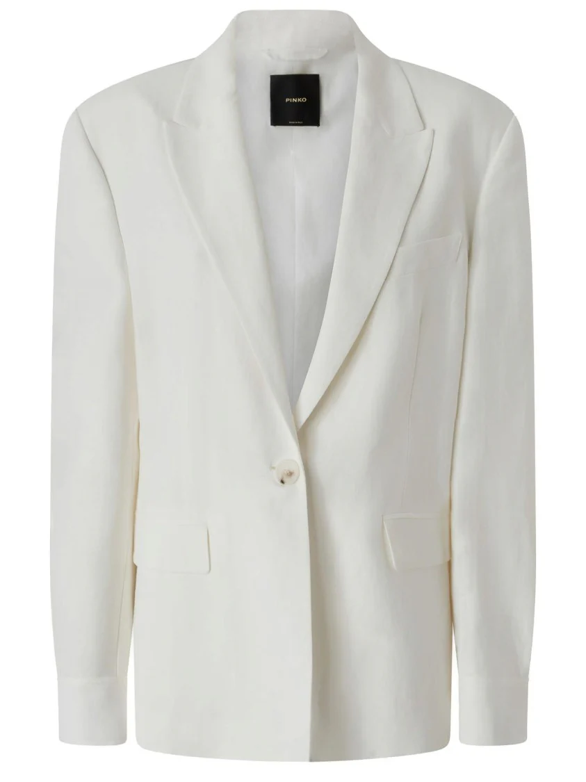 Viscose And Linen Single-Breasted Jacket