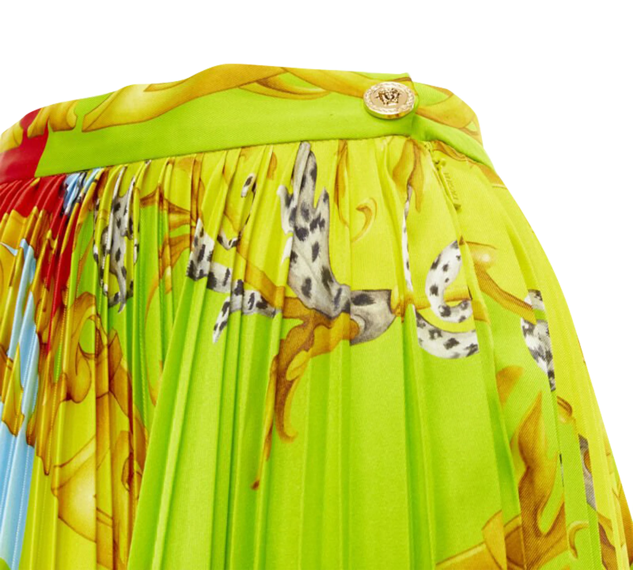 Versace Barocco AcanthPop Medusa pleated midi skirt
