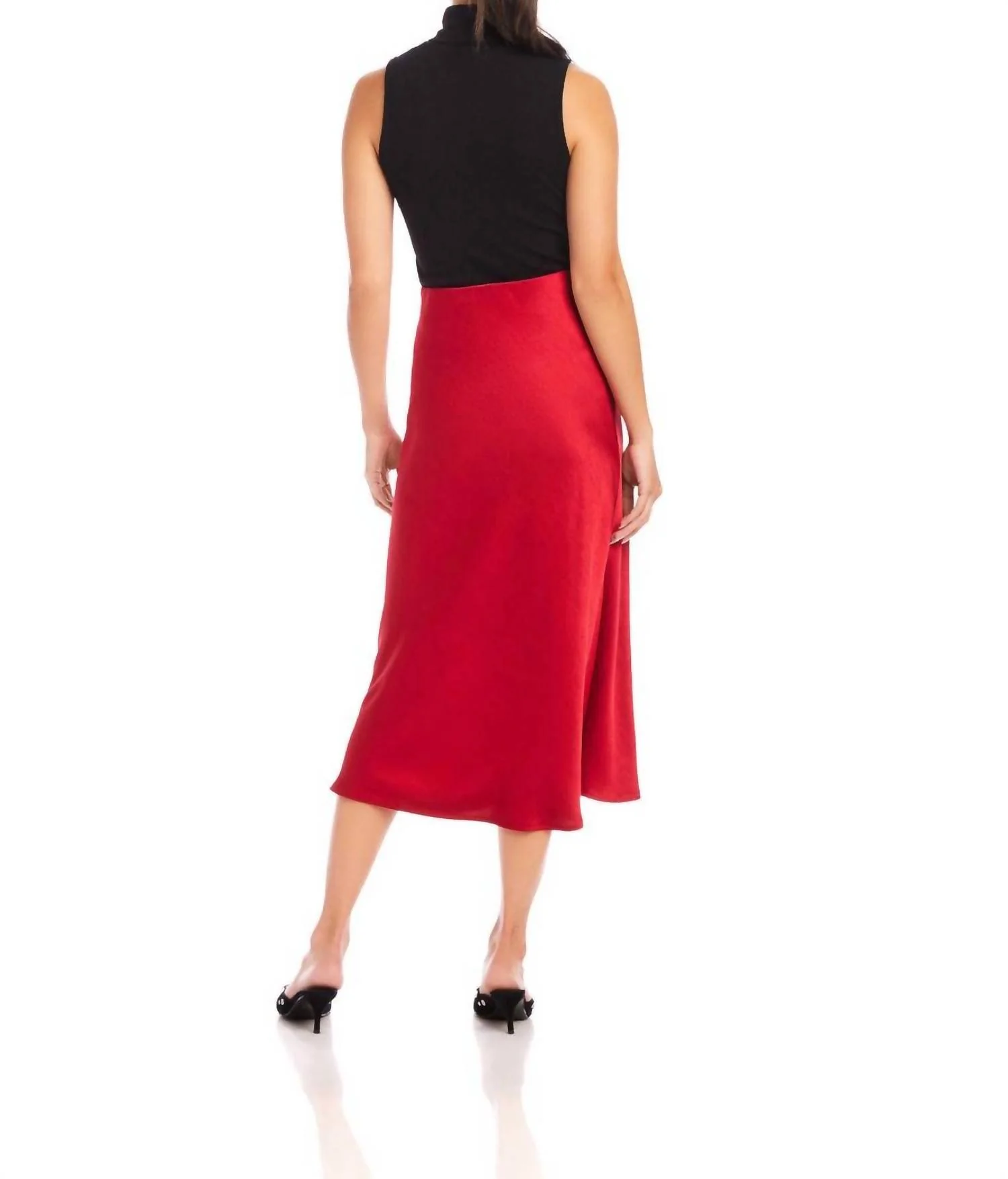 Brielle Midi Skirt In Cherry