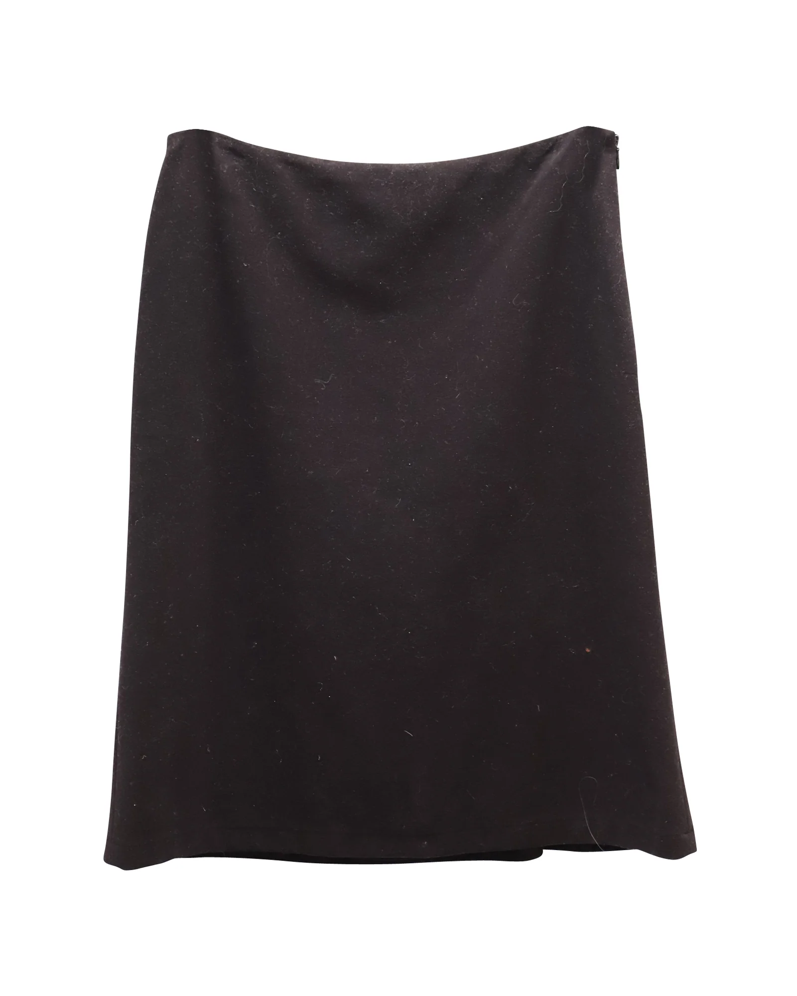 Jil Sander Knee Length Skirt in Brown Wool