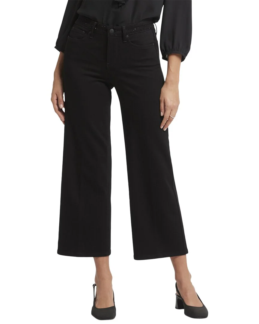 NYDJ Teresa Black Rinse Wide Leg Jean