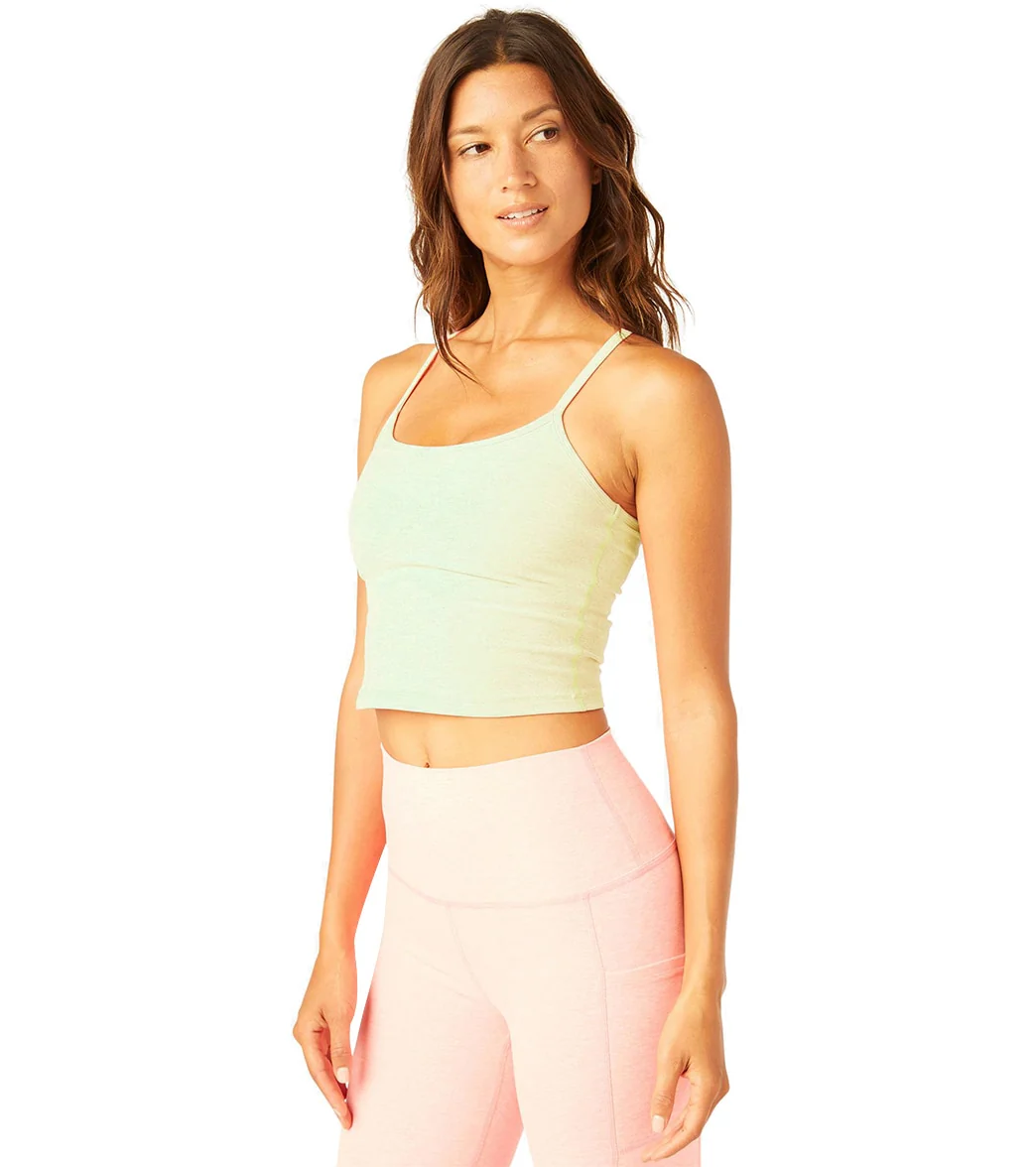 Beyond Yoga Spacedye Slim Racerback Cropped Tank Sunbeam-Earthy Ecru