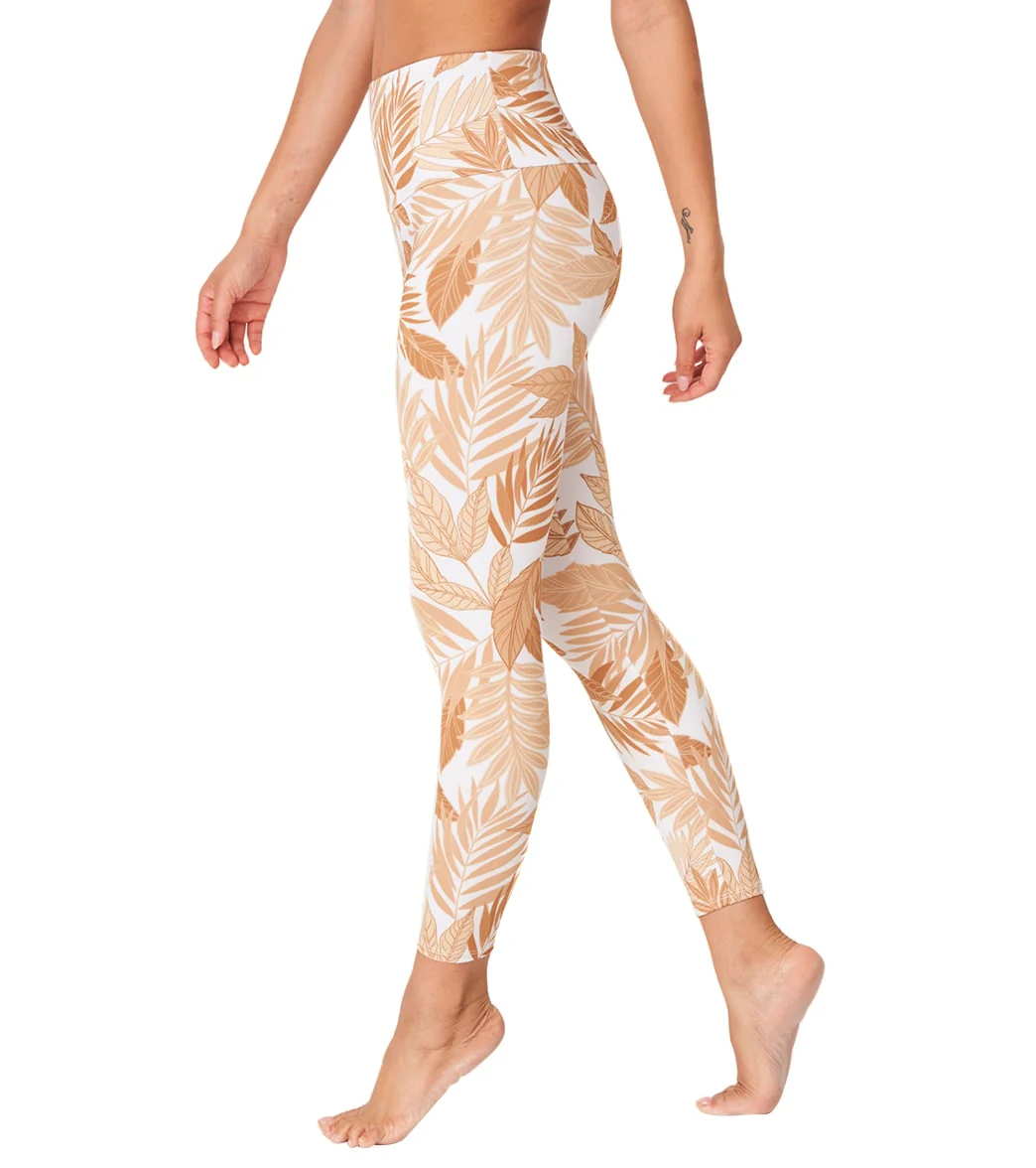 Onzie High Waisted Basic 7/8 Yoga Leggings Desert Palm