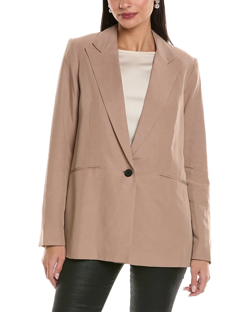 AllSaints Deri Lyn Linen-Blend Blazer