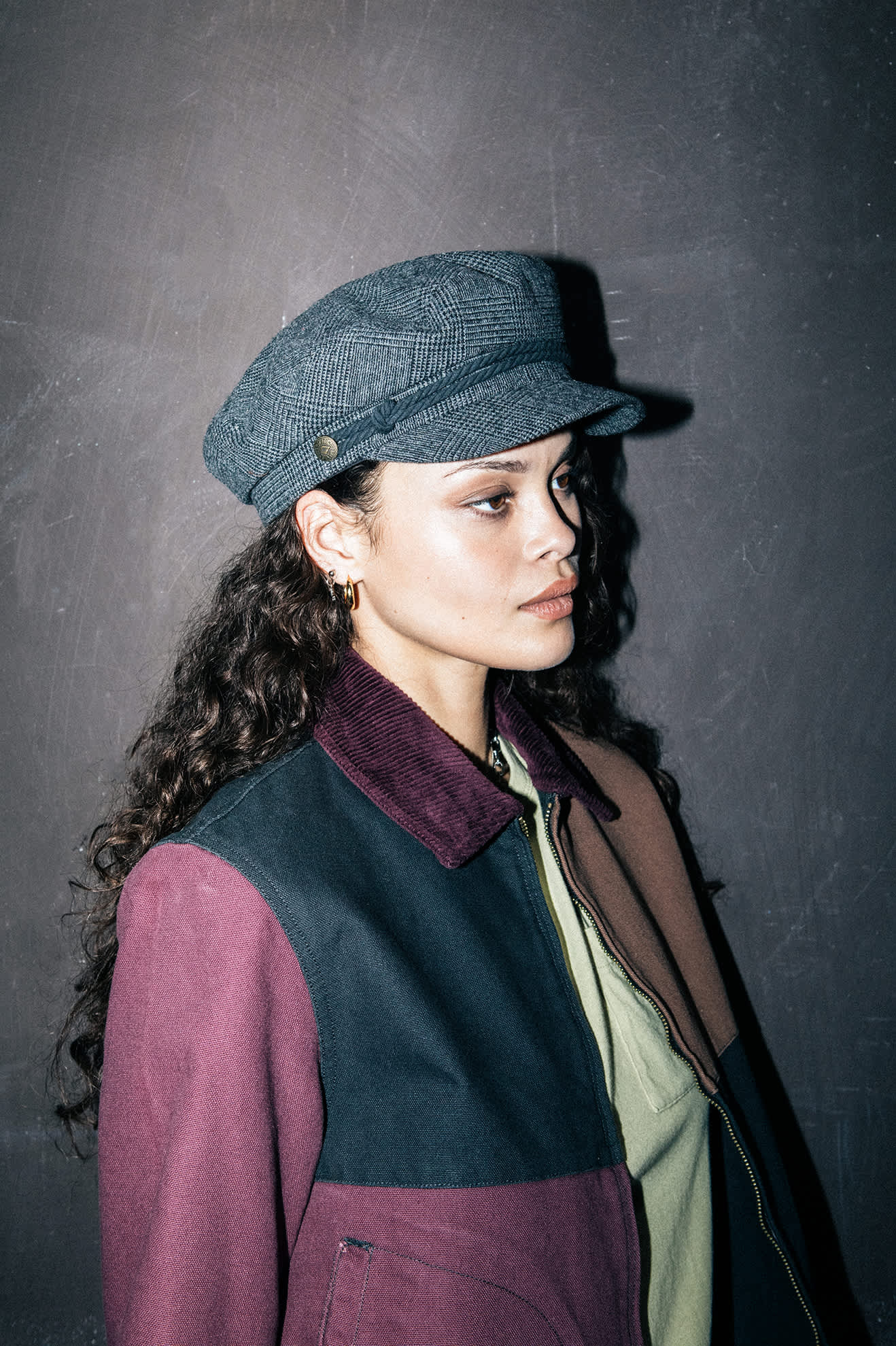 Fiddler Fisherman Cap - Grey Shadow Plaid