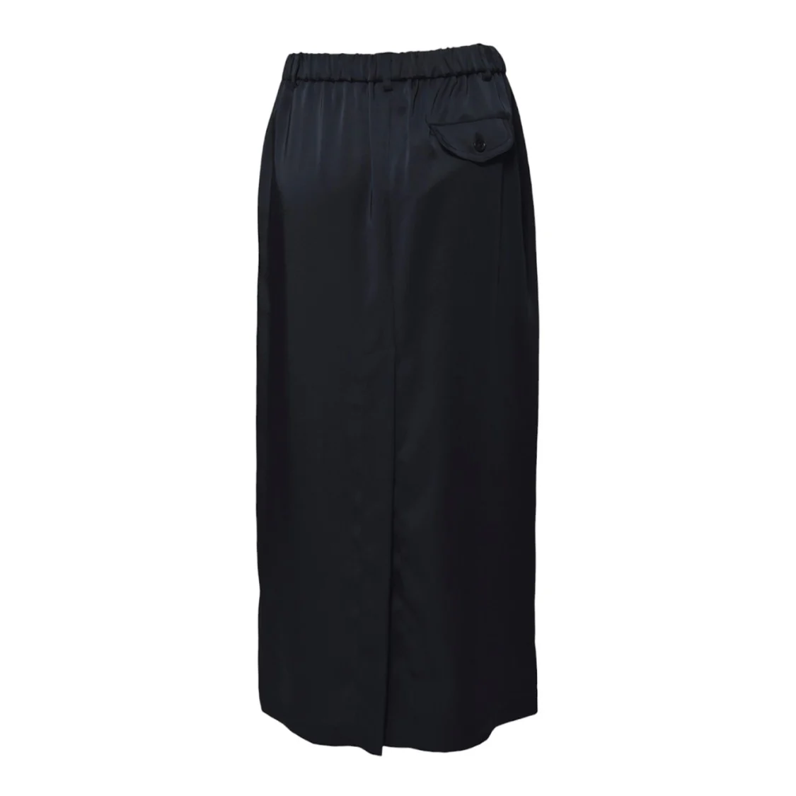 Midi Skirt In Blue Satin