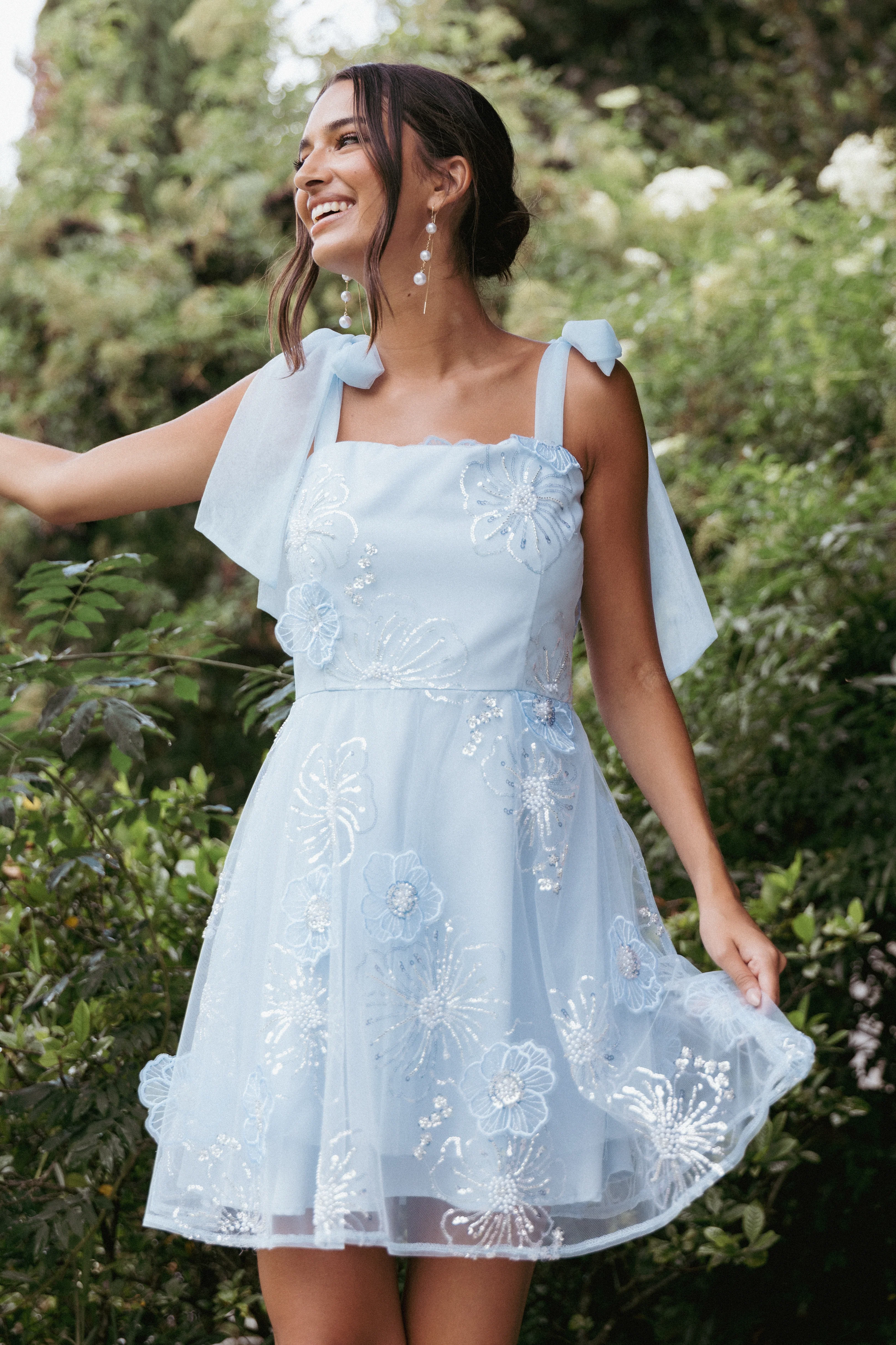 Evangeline Mini Dress - Blue