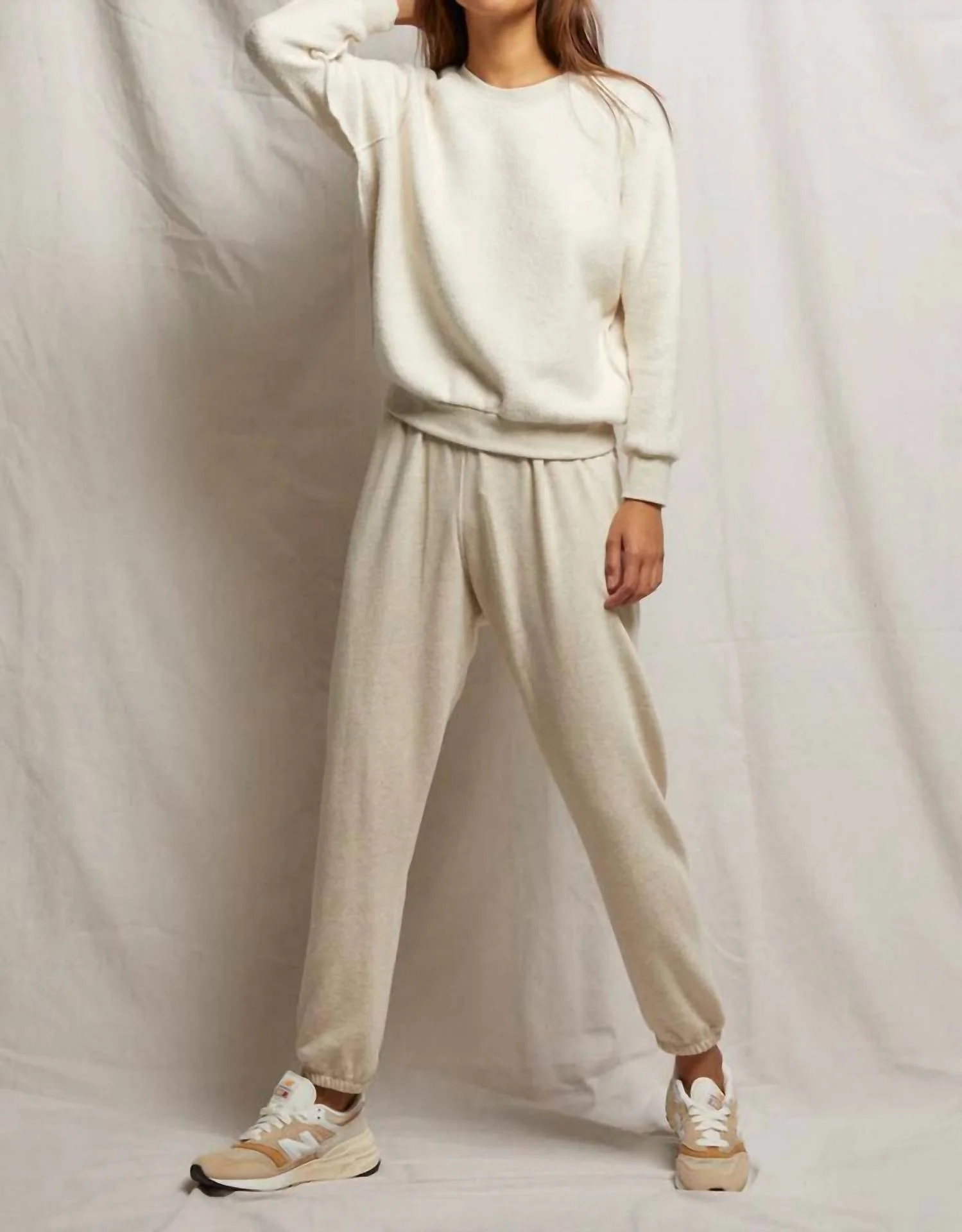 Johnny French Terry Easy Sweatpants In Oatmeal
