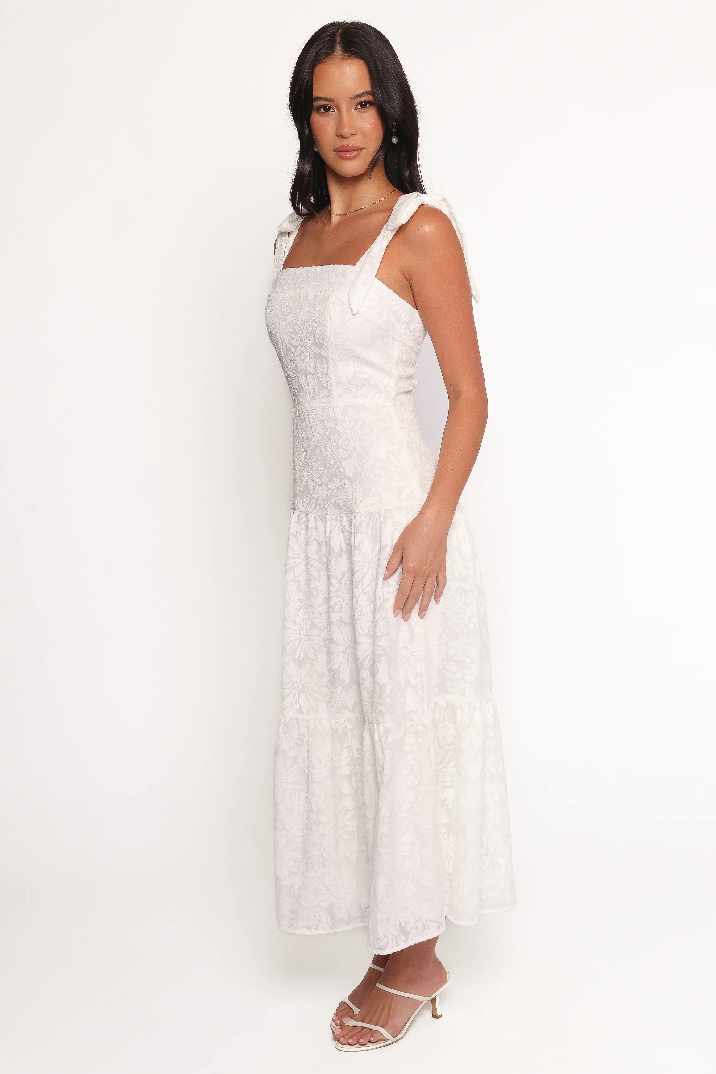 Lavinia Maxi Dress - White Floral