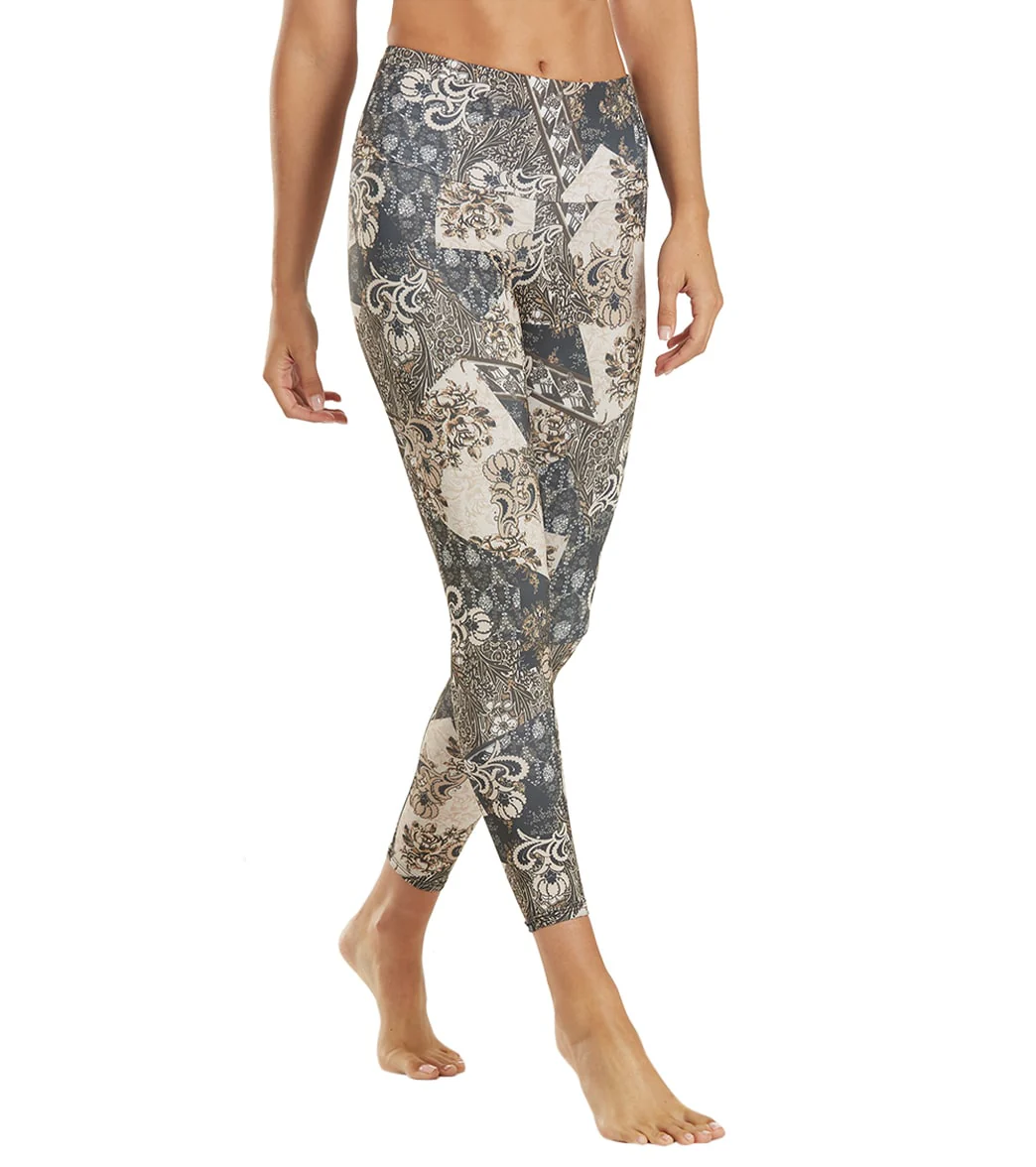 Onzie High Waisted Basic 7/8 Yoga Leggings Bandana