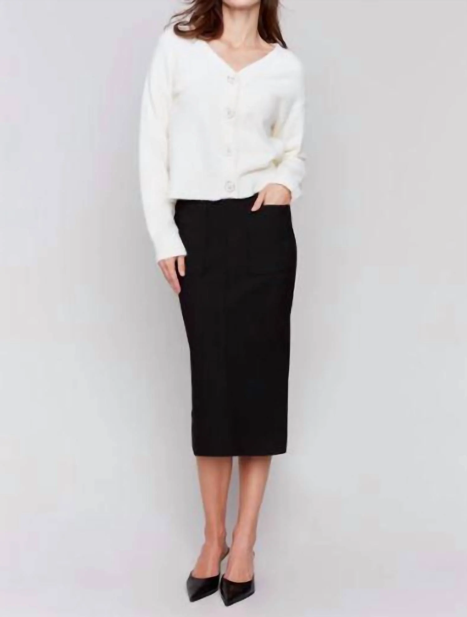 Gutsy Crepe Skirt In Black