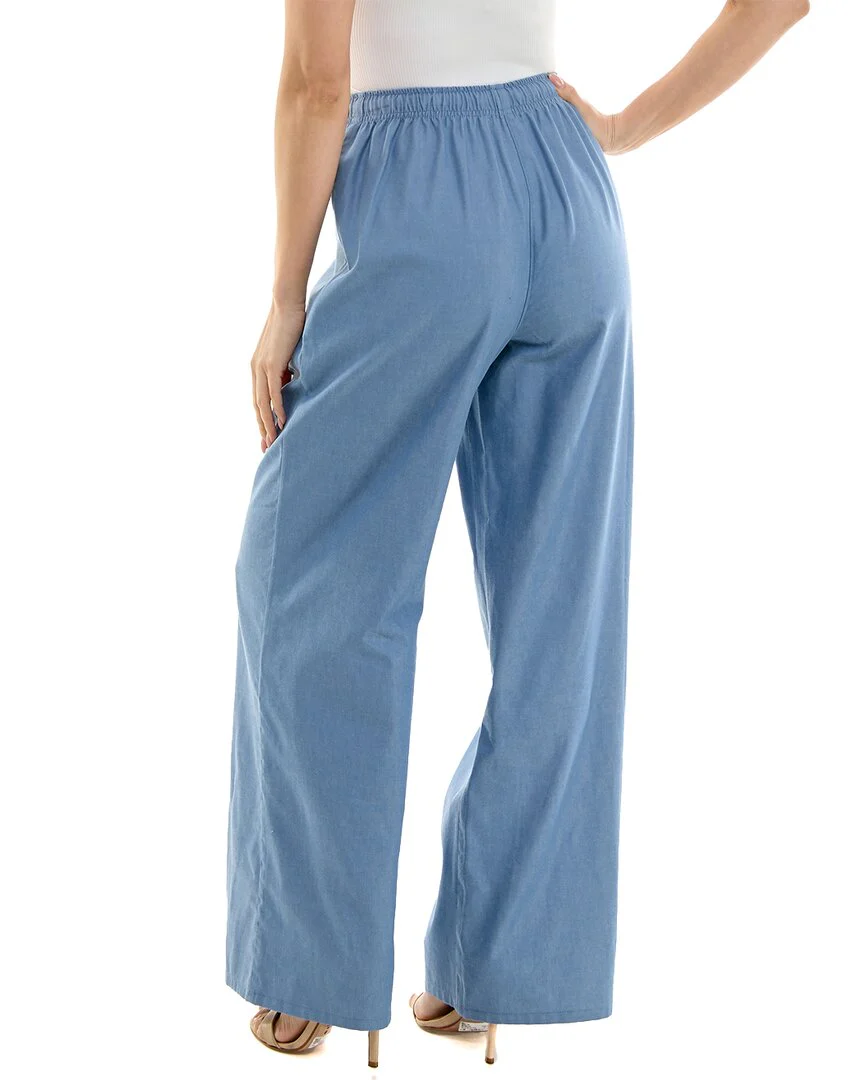 Socialite Chambray Woven Drawstring Pant