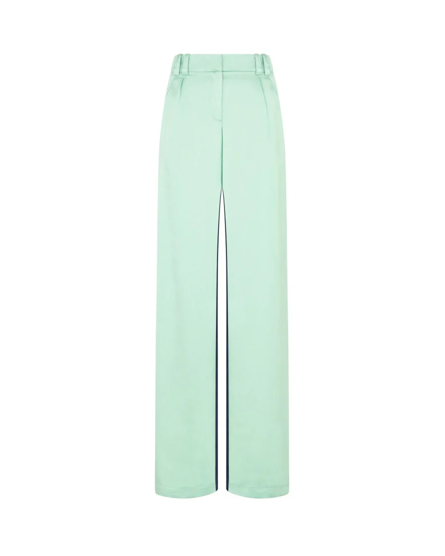 Satin Boyfriend Trouser '25 - Mint