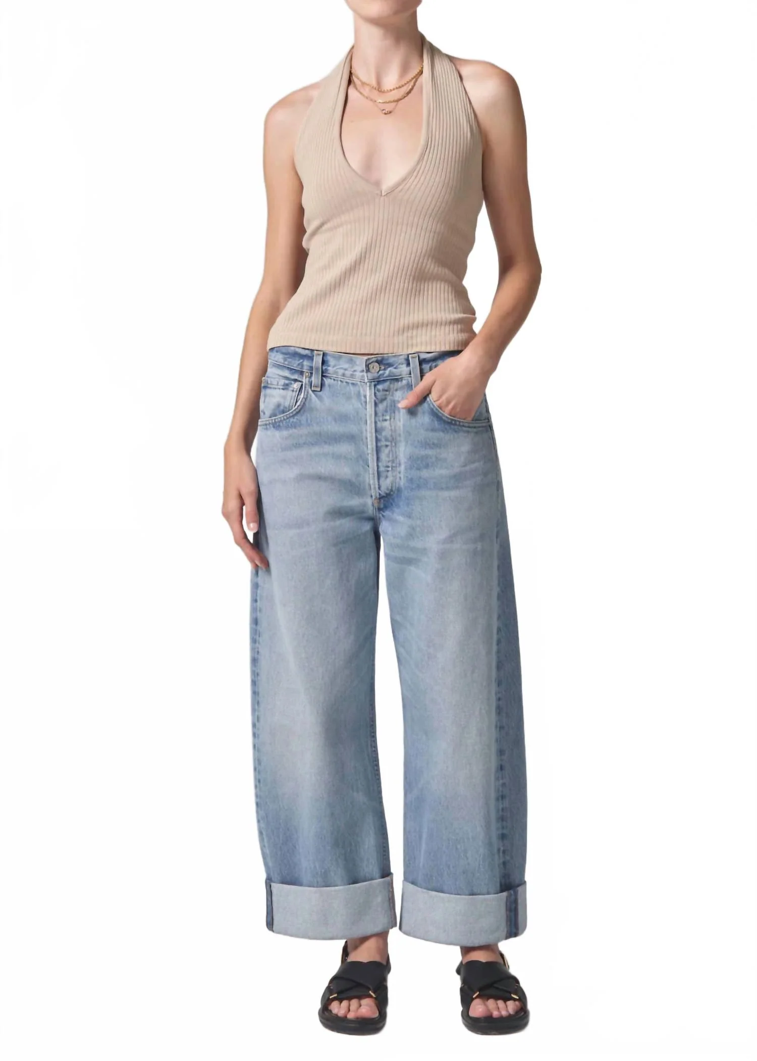 Ayla Baggy Jeans In Gemini