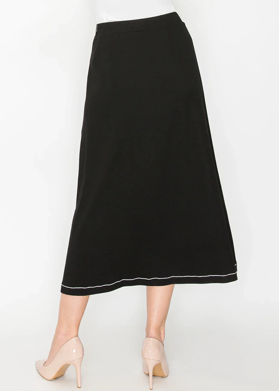 Black Essential A-Line Skirt
